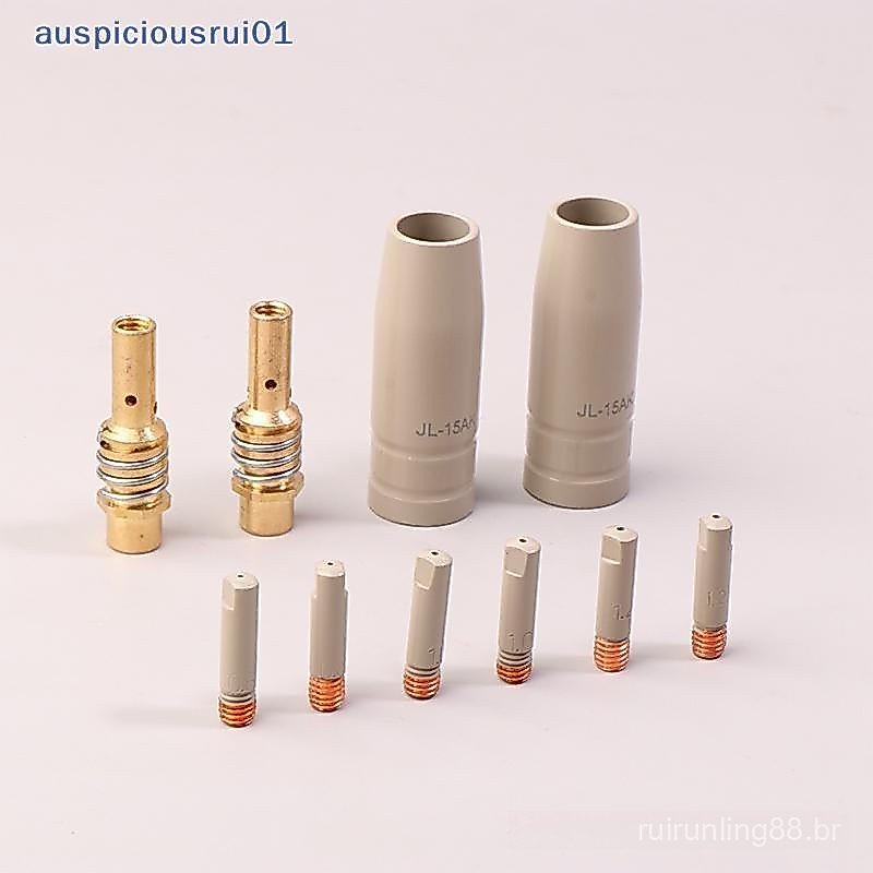 9-piece set 0.8/1.0/1.2mm for MIG welding torch, gas nozzle, head holder, protective components, b K7TO