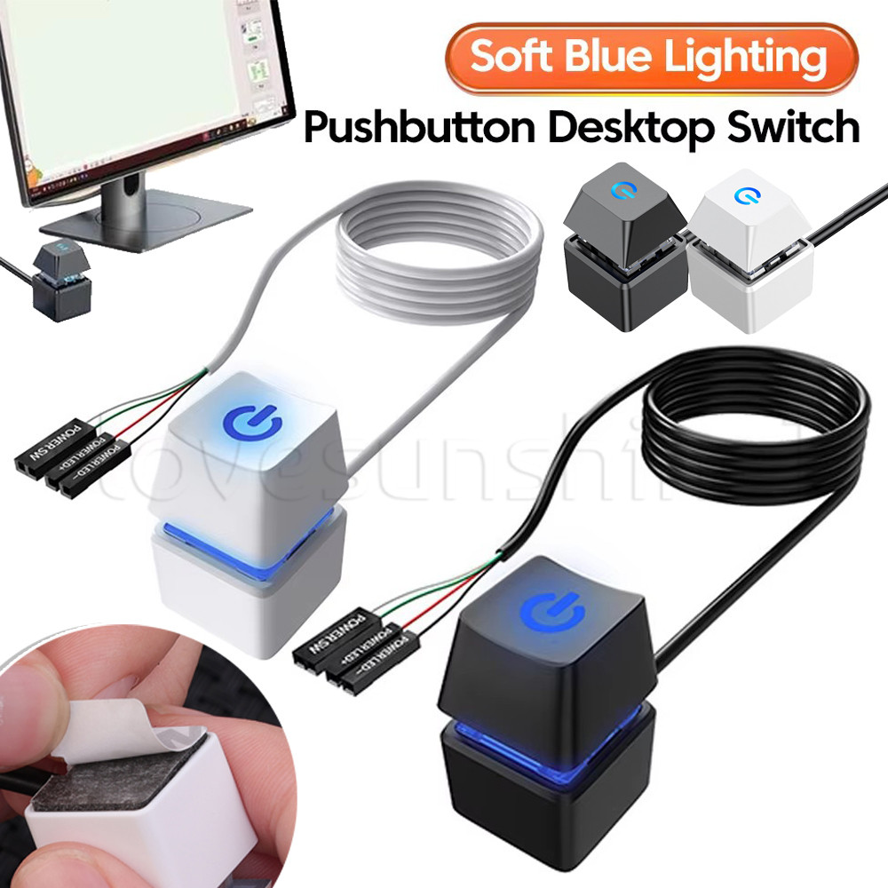 Botão De Chave Mecânica-Com Luzes LED-Liga/Desliga De Partida Externa Da Placa-Mãe Do PC-Para Home Office-Interruptor De