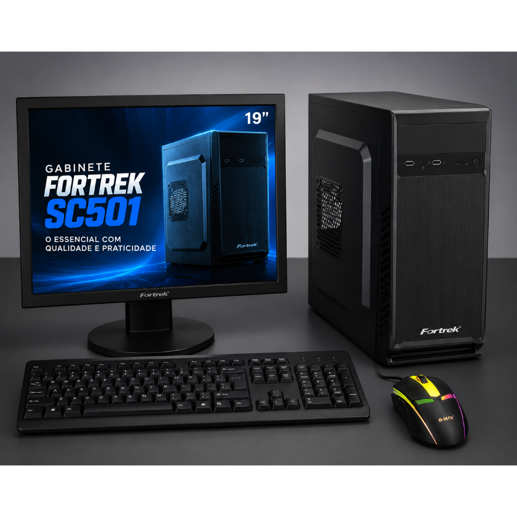 Computador Completo PC Intel Core i5 SSD 120GB Monitor LED 19