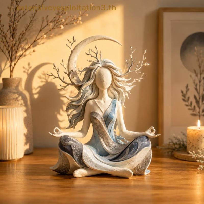 Casa EE Meditação Deusa Yoga Resina Ornamento Qualidade Premium Estilo Nórdico Decoração De Mesa Para Home Office Studio