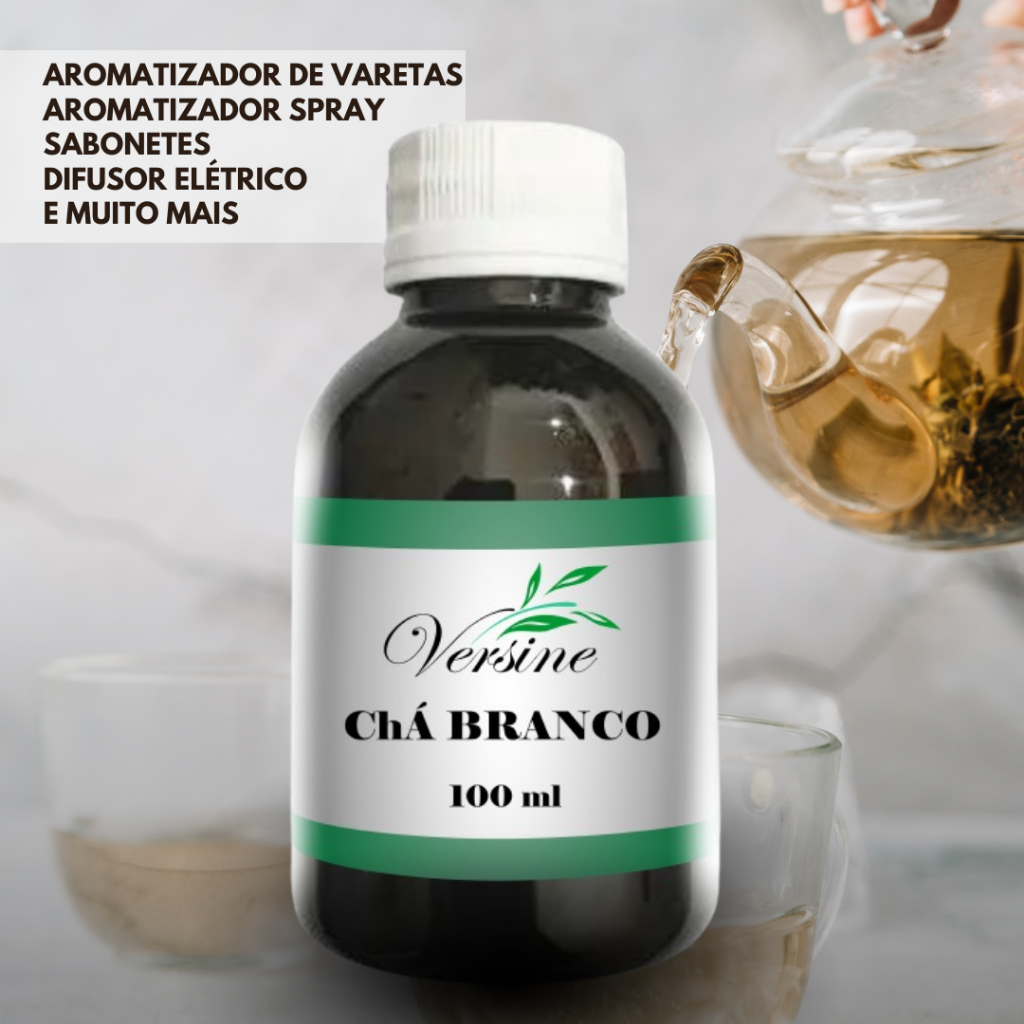 Essência Chá Branco 100 ml Difusor e Aromatizador Versine
