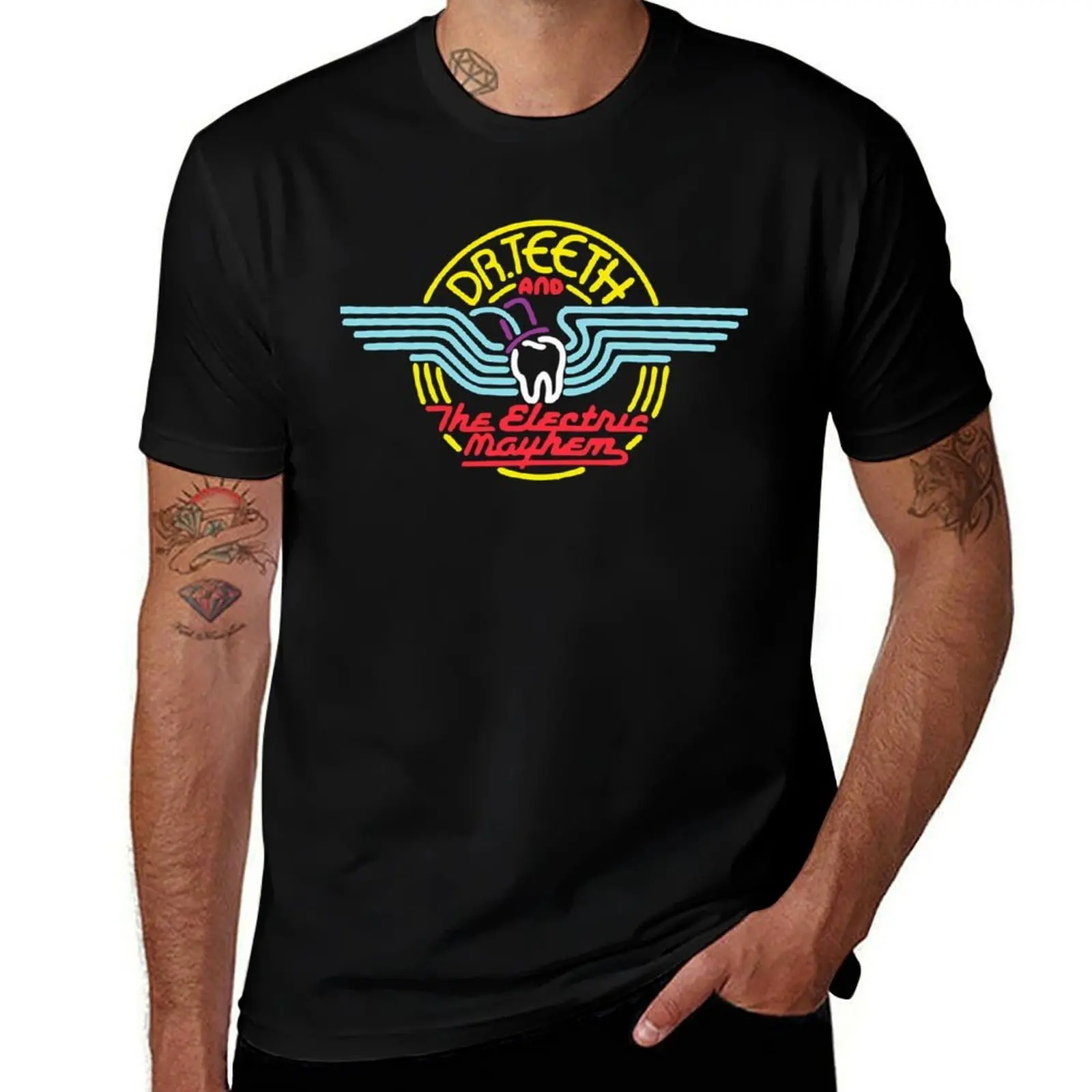 BEST SELLER - Dr Teeth And The Electric Mayhem Logo Merchandise T-Shirt Breathable Gym Short Sleeve T-Shirt