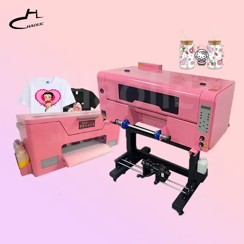 CE Certificate Haolic A3 DTF Printer XP600 13Inch with UV DTF 16oz Libby Sticker T-shirt Cup Small Business Ideas New