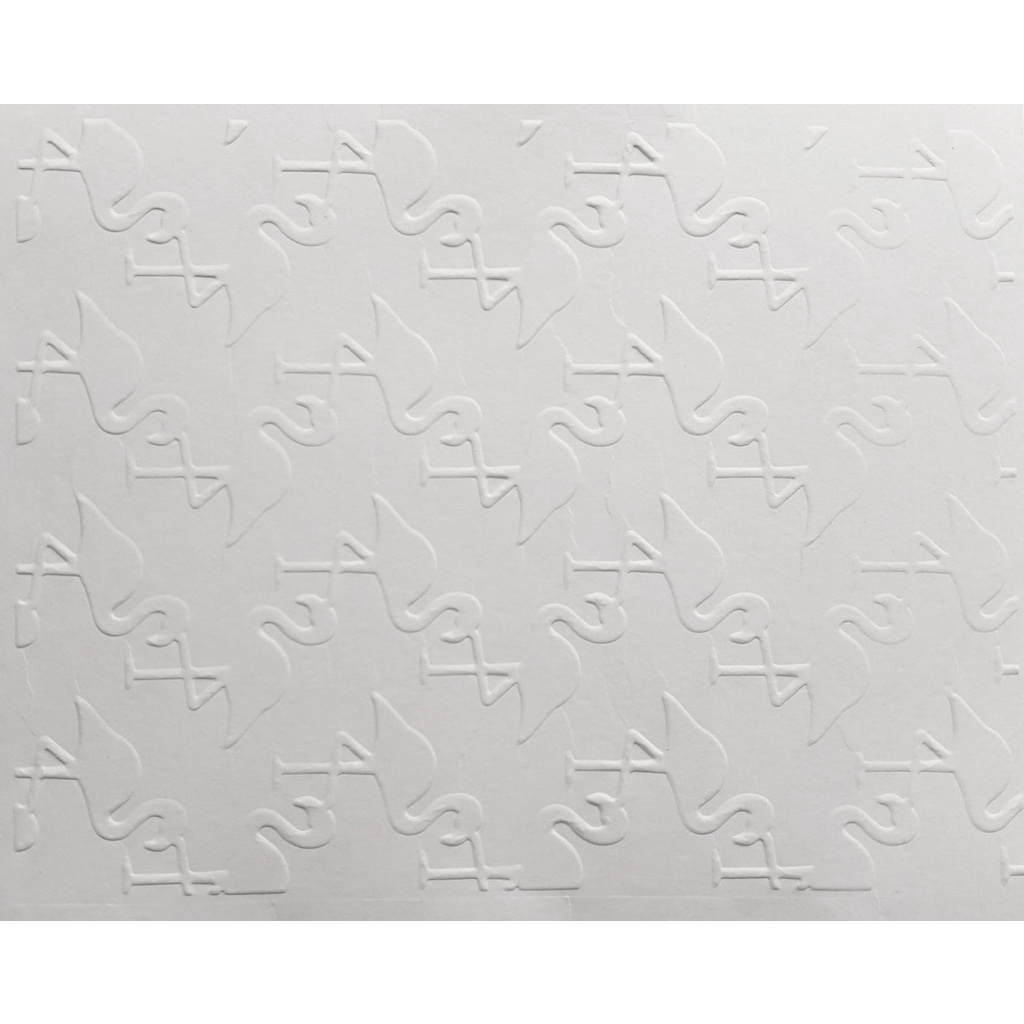 Placa de Relevo Emboss 10x15cm - Flamingos