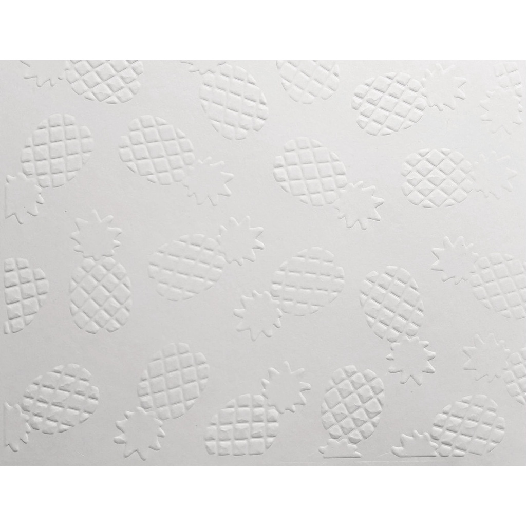 Placa de Relevo Emboss 10x15cm - Abacaxi
