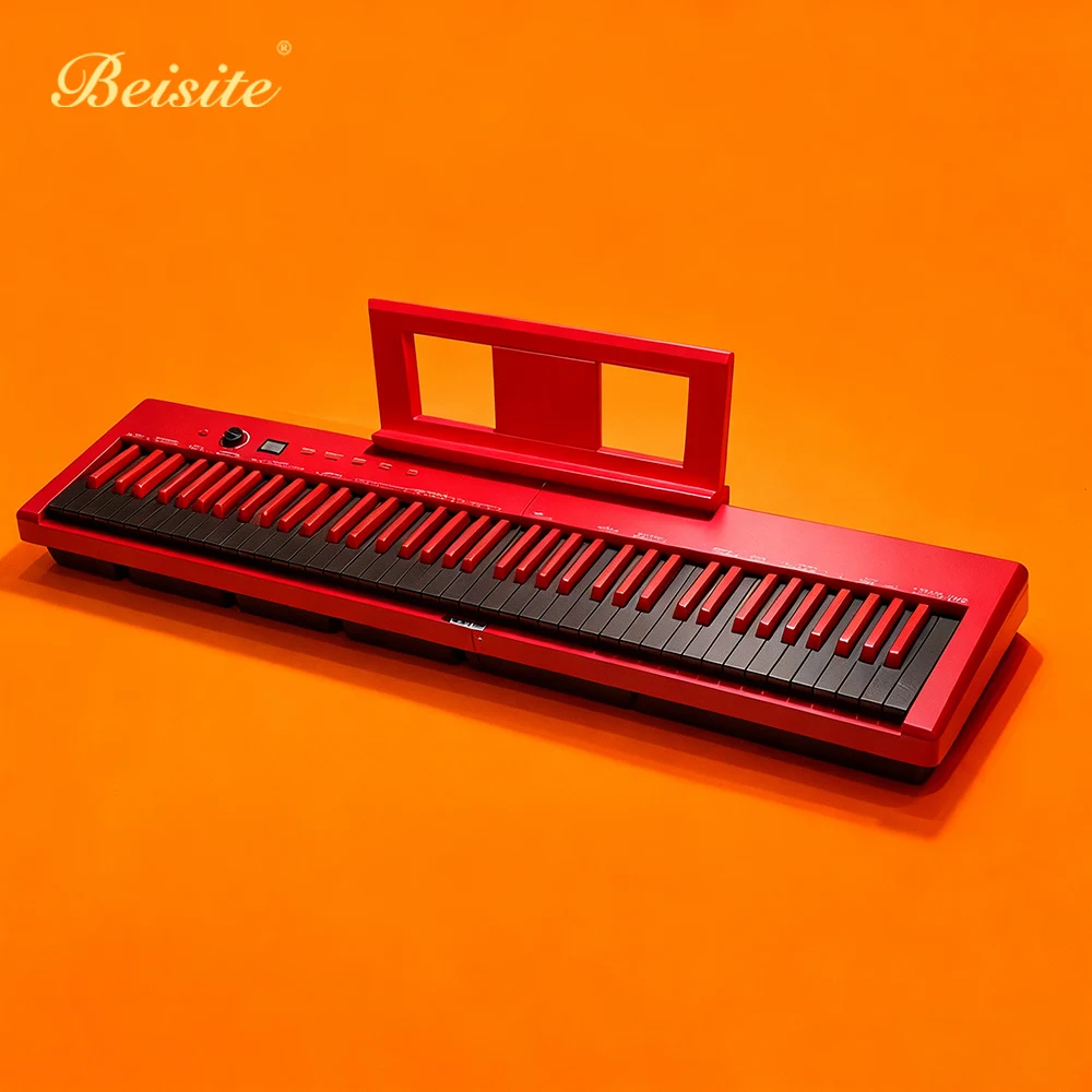88 Key Foldable Digital Keyboard Piano, Beisite S-216 Rechargeable Folding Electronic Piano, Home Beginner Entry Practice Use