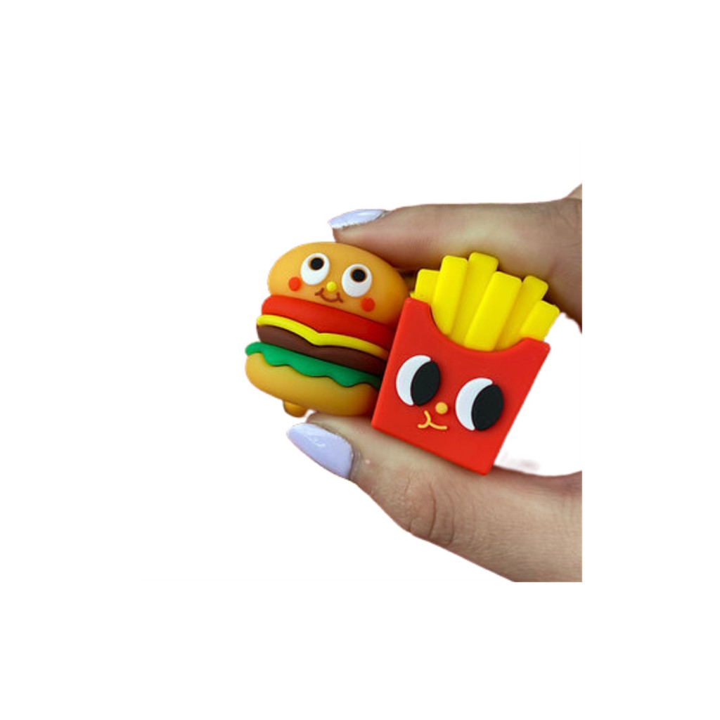 Apontador Lápis Batata Frita Hamburguer  Mat. Escolar Aula