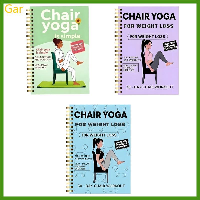 Gar Caderno Monitoramento Saúde Para,, Yoga, Fitness, Planejador Atividades