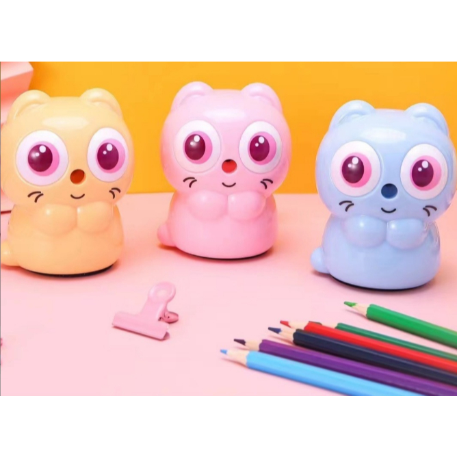 apontador de lápis para crianças, apontador manual pessoal, material escolar MAT-M10