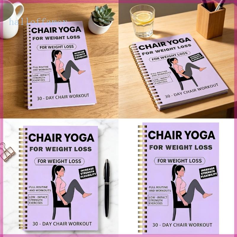 Halloffamer Saúde Rastreamento Espirais Caderno Yoga Perda Peso Planejador Qualidade Portátil Projetos Exercíci
