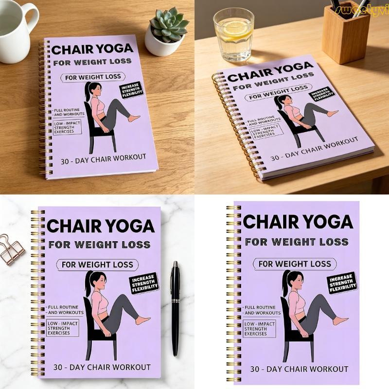 Diário Amigável Para Idosos Cadeira Fitness Yoga Planejador Atividades Diárias