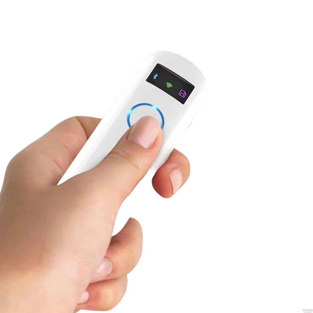 Mini Bluetooth 2D Barcode Scanner 3 In 1 Reads 1D QR PDF417 Data Matrix Bar Code Reader CCD Screen Scanning For Phones Tablet PC