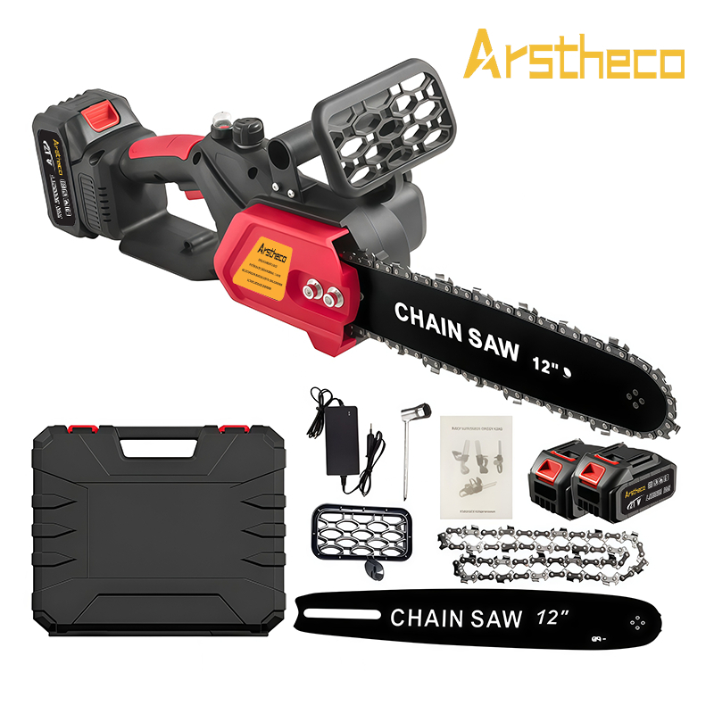 Moto Serra Elétrica 2000w 12 Polegadas Com Duas Baterias 21v Speed 3000m/min  Brushless Arstheco
