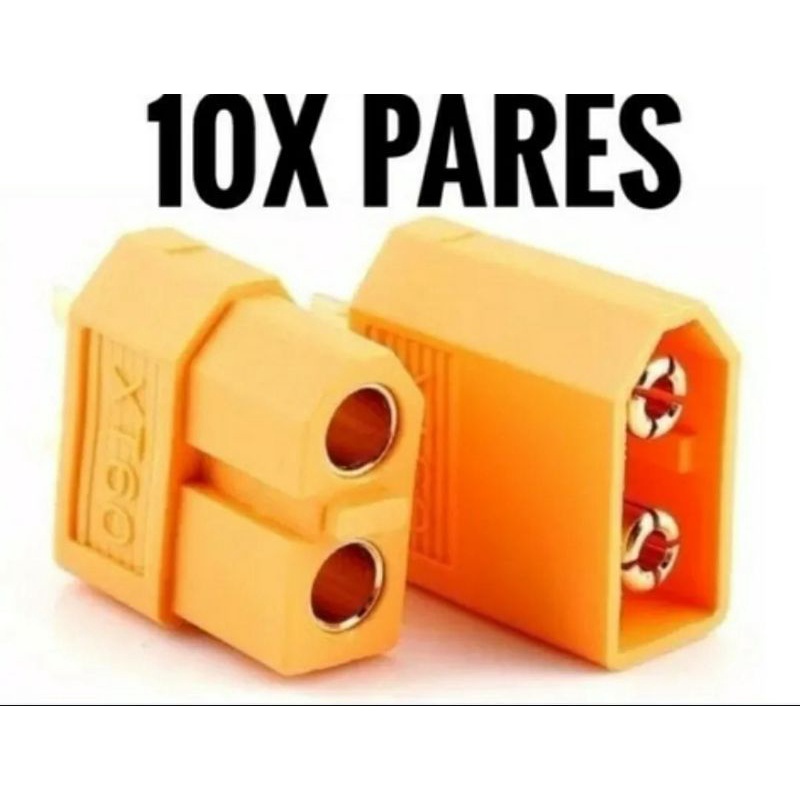 Conector xt60 10 x pares macho e femea plug esc speed motor brushless aeromodelo diy rc