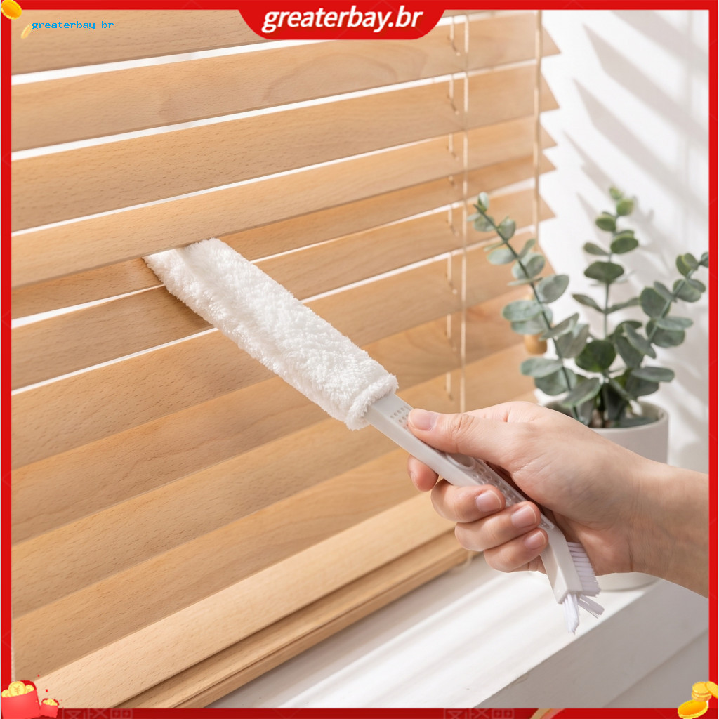 Air Conditioner Brush Double Head Crevice Scraper Ergonomic Handheld Dusting Tool for Mini Split Units Blinds Vents –