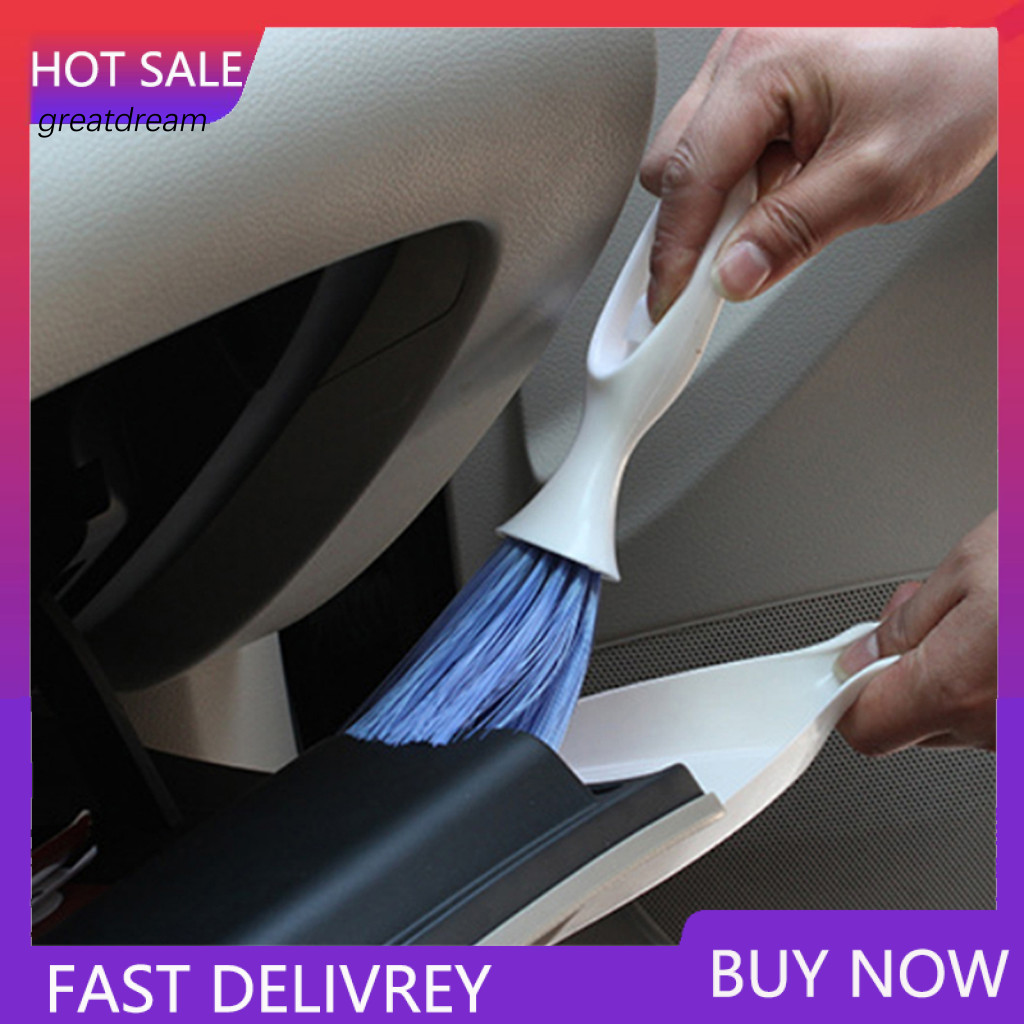 Car Brush Dashboard Dust Vent with Tray – Soft Bristle Auto Detailing Tool for Air Conditioner Easy Cleaner for Precis