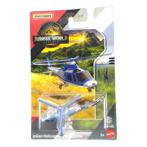 Matchbox Jurassic World Ingen Helicopter Jgk97