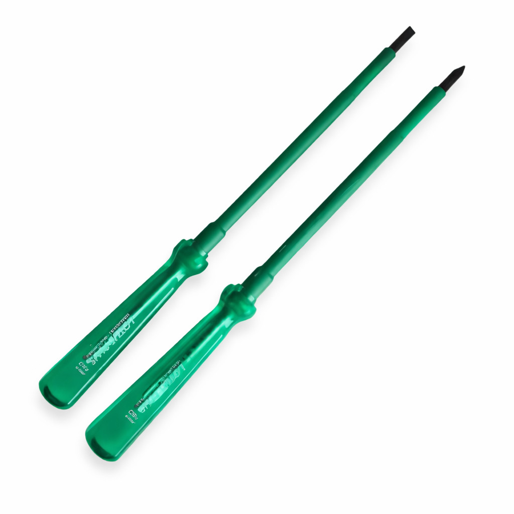Kit Par Chaves Isoladas 1000V Fenda e Phillips Ponta Imantada Cabo PVC Profissional para Eletricista Reparos Manutenção