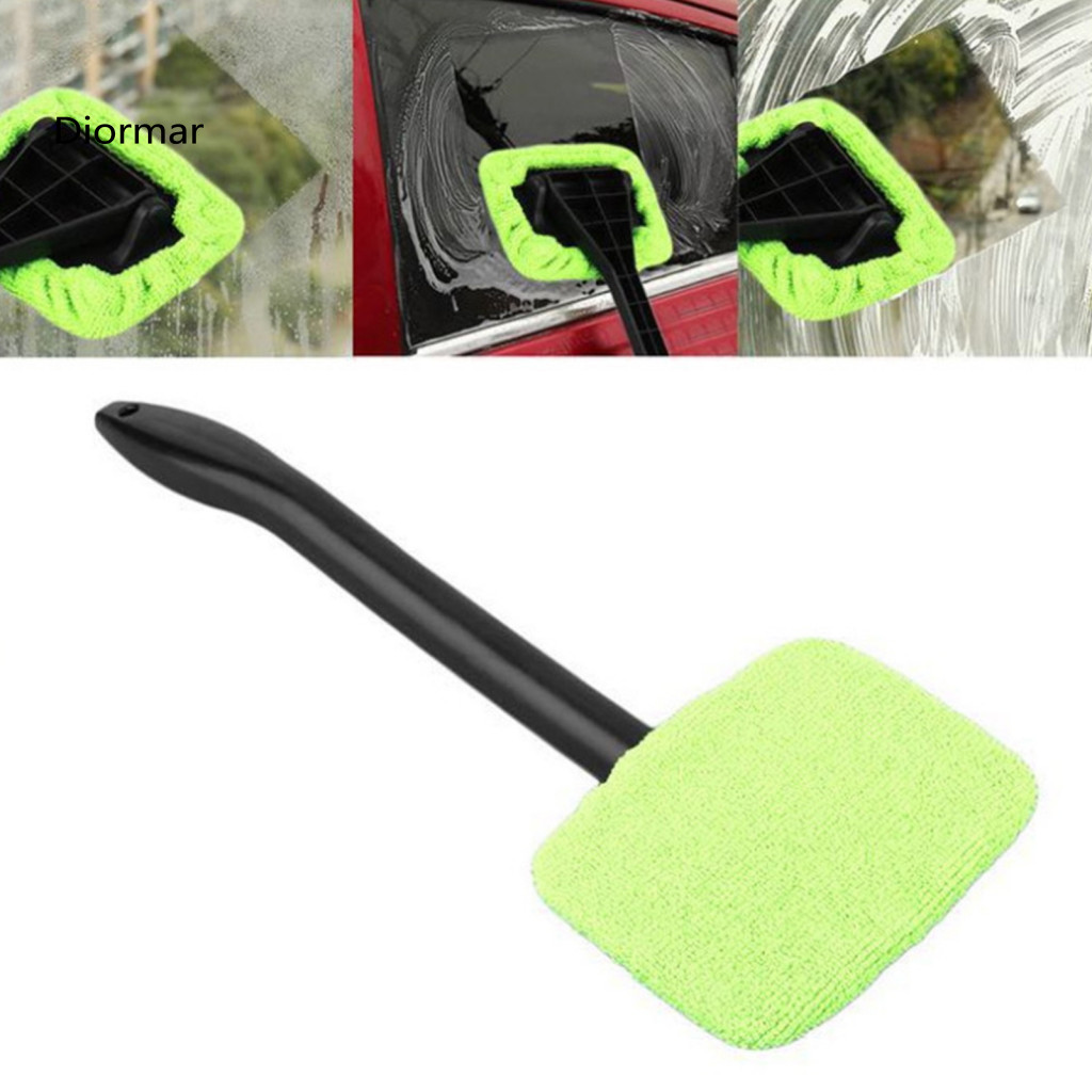 Windshield Rod Portable Cleaner 3pcs Wand Set – Long Handle Auto Window with Reusable Cloth Pads and Easy to Use Car f