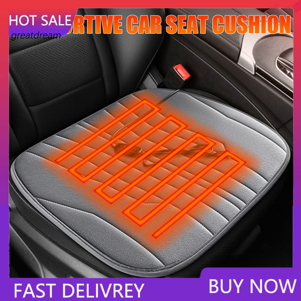 High-density Seat Cushion Soft Car 12v with Thick Memory Foam Anti-slip Bottom Comfortable Warm Pad for Office Home Use