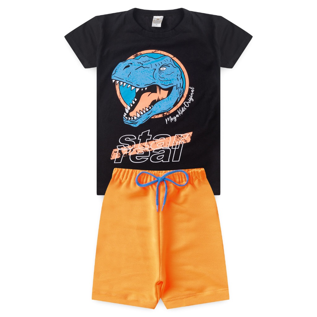 Conjunto Infantil Verão Masculino Start Real - Preto