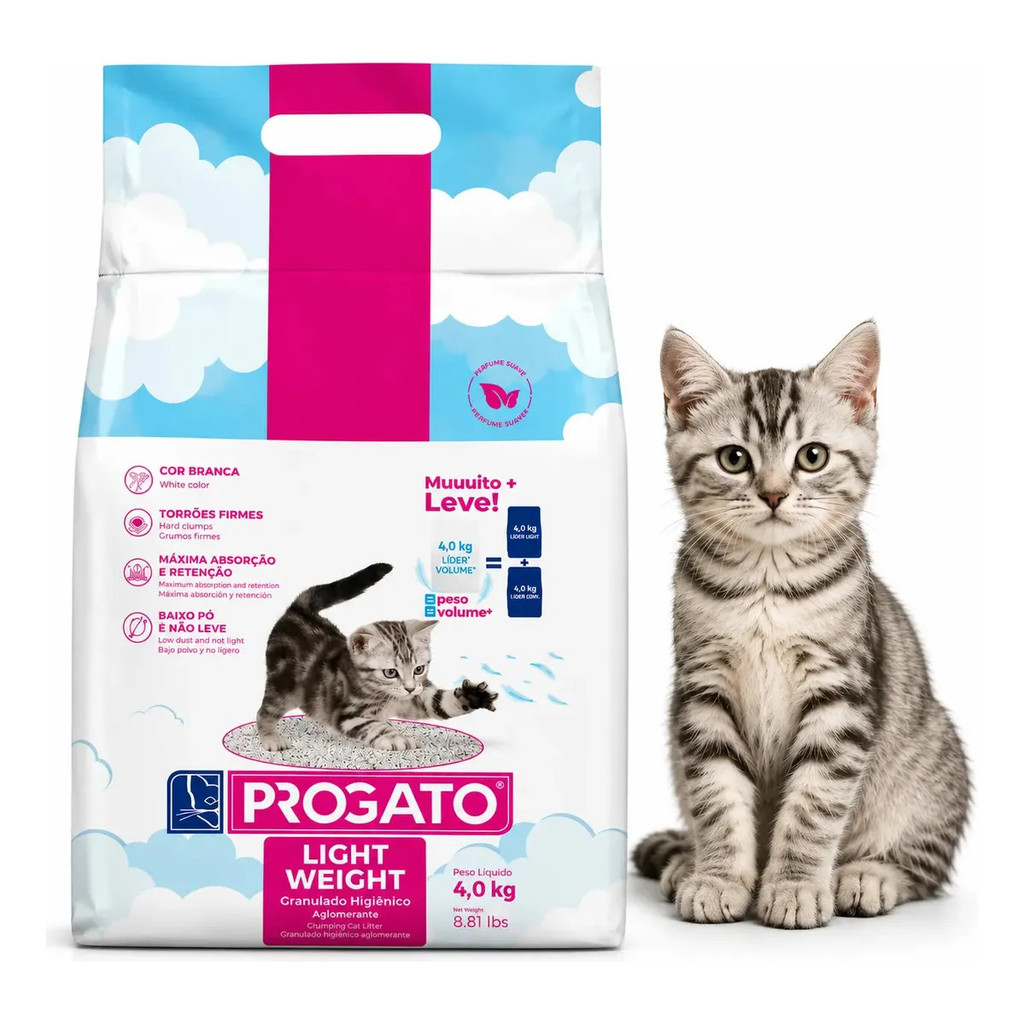 Cp Granulado Higiênico Progato Light Weight 4 Kg
