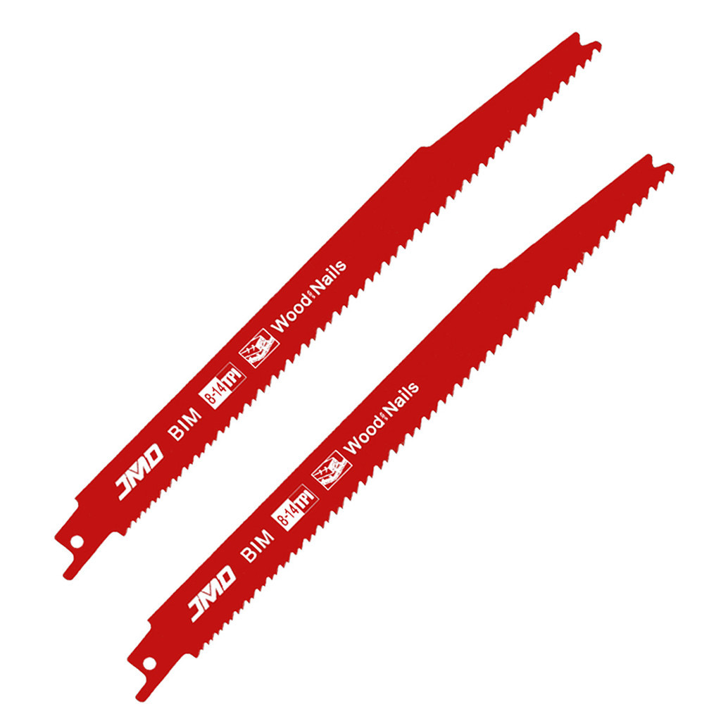 2pç Lâmina Sabre 230mm 8-14T Corte Madeira com Prego