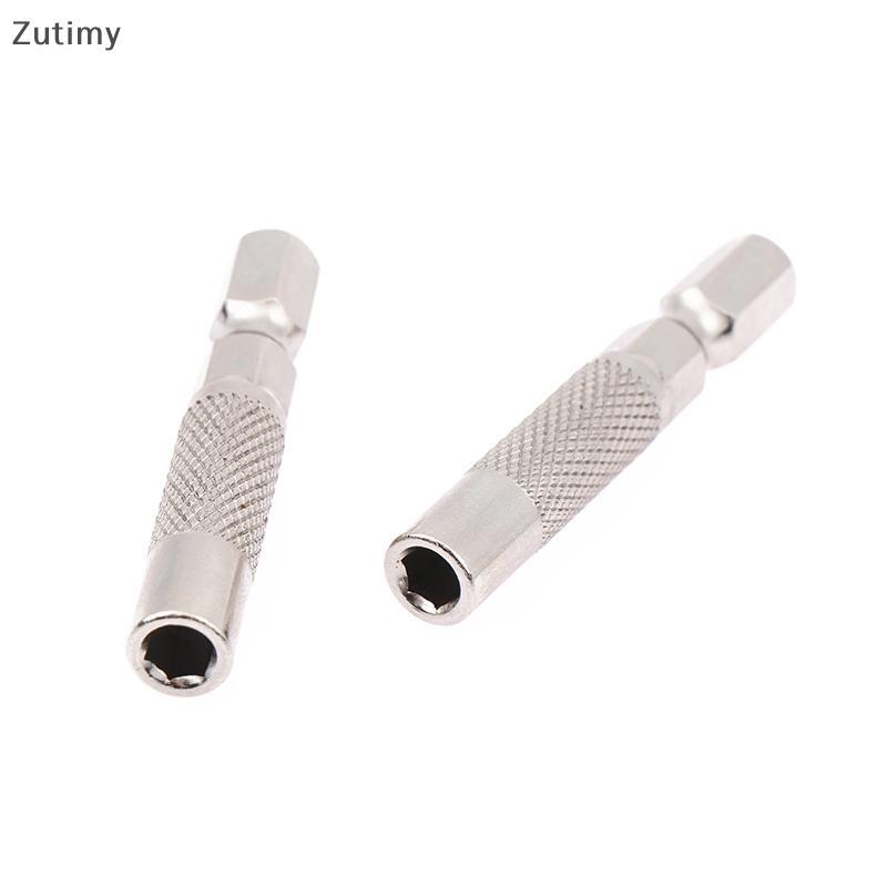 [Zutimy] 2pcs Hex Shank 6.35 Mm A 4 Adaptador De Broca De Inserção Chave De Fenda Elétrica Suporte Para Soet Micro Bits