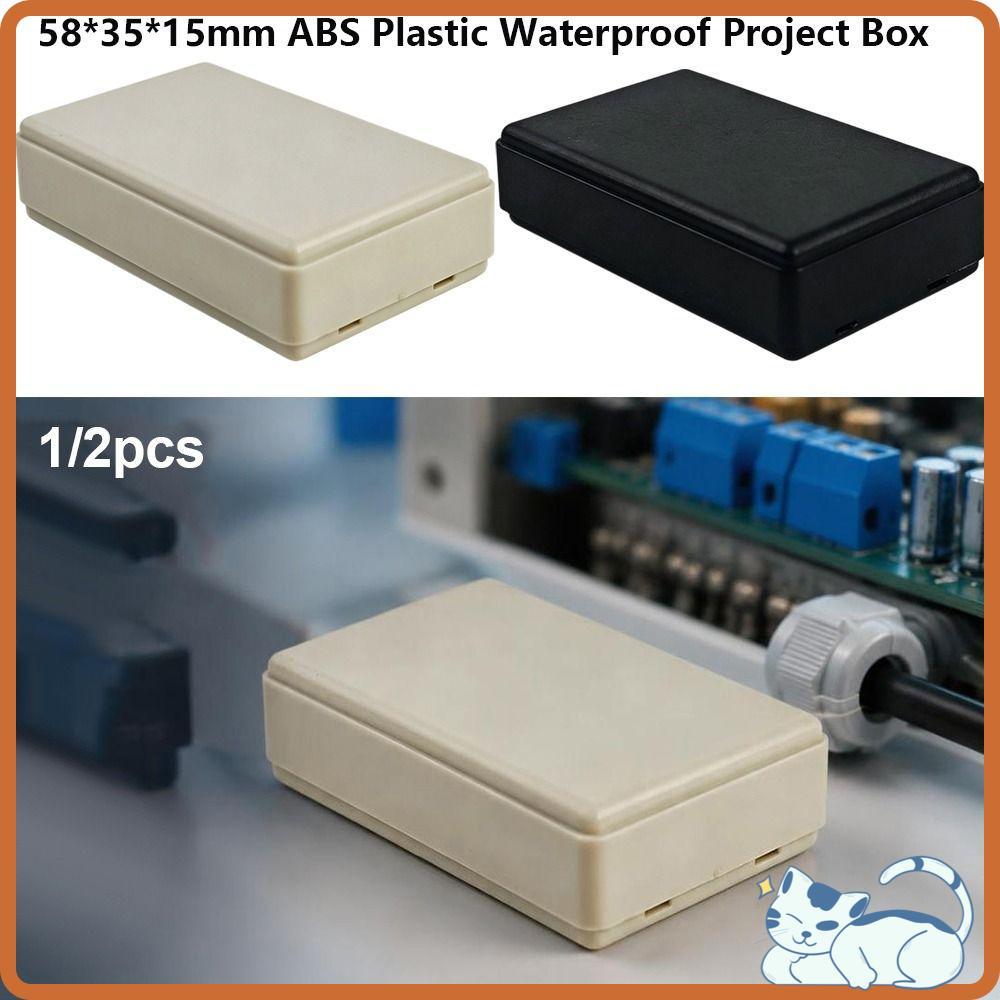 1/2pcs Caixa De Fiação Eletrônica DIY , Projeto De Plástico ABS À Prova De Poeira D'água , 58 * 35 * 15mm
