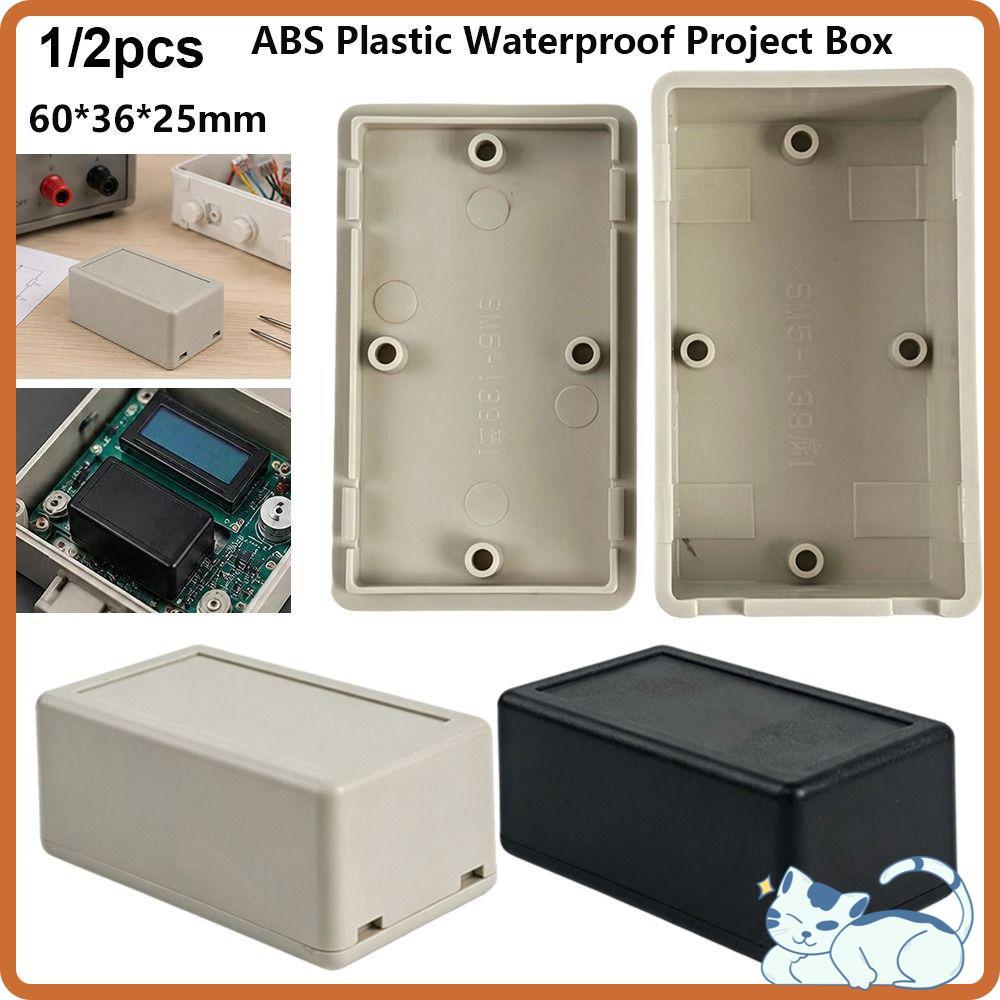1/2pcs Caixa De Fiação Eletrônica DIY , Projeto De Plástico ABS De 60 * 36 * 25mm , Pequena Junção De Armazenamento