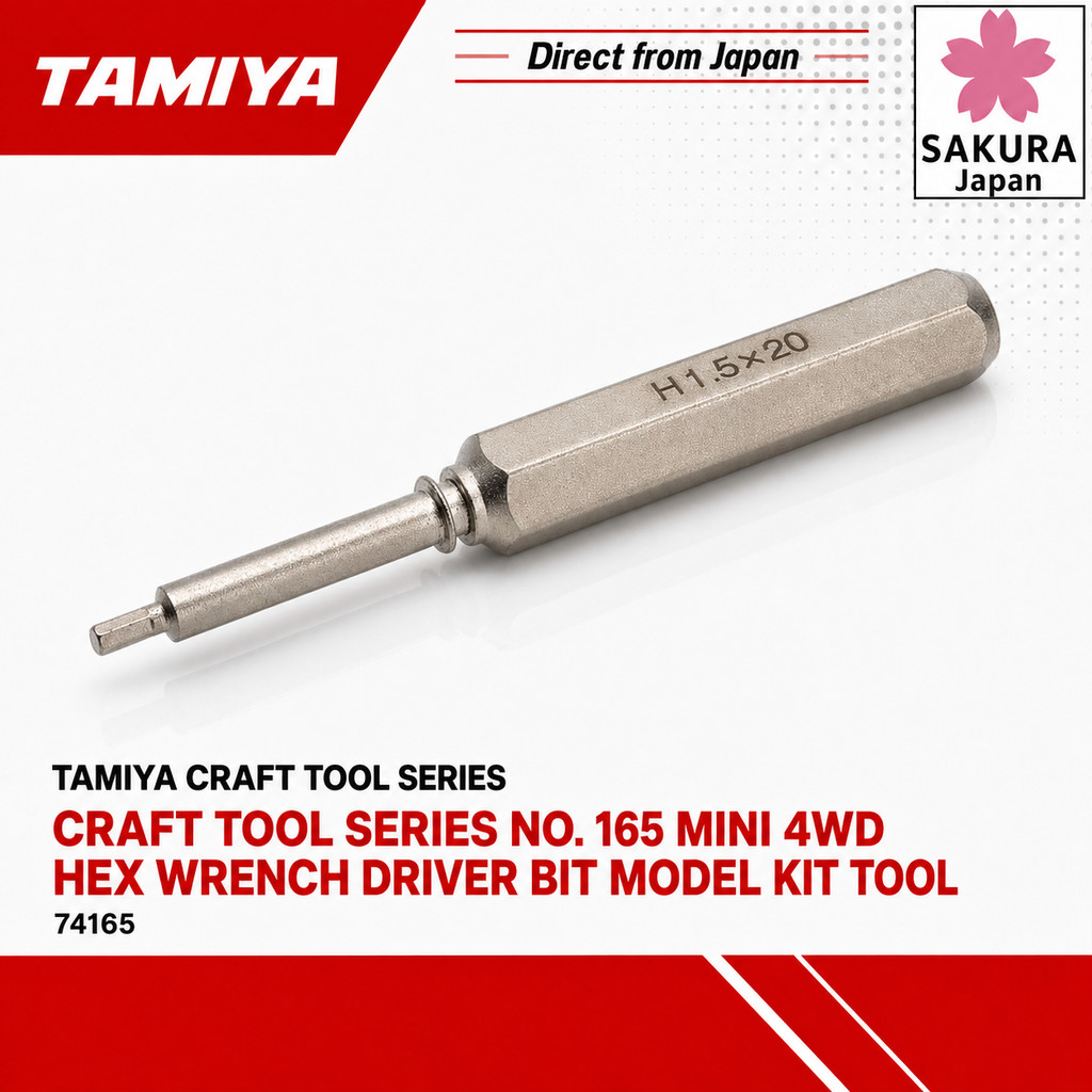 Tamiya Craft Tool Series No. 165 Mini 4WD Hex Wrench Driver Bit Model Kit Tool 74165