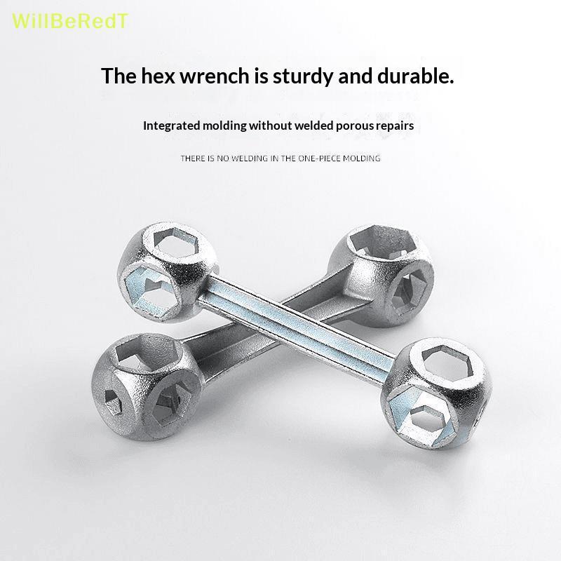 [WillBeRedT] 1/2/3 Unidades 10 Em 1 Chave Sextavada Compacta Mini De Manga Hexagonal De Osso De Bolso Para Reparo De Mar