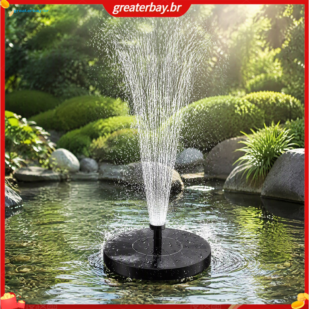 Solar Powered Floating Fountain Pump for Bird Bath Garden Pond Fish Tank – Multiple Nozzles Eco-friendly Water Feature