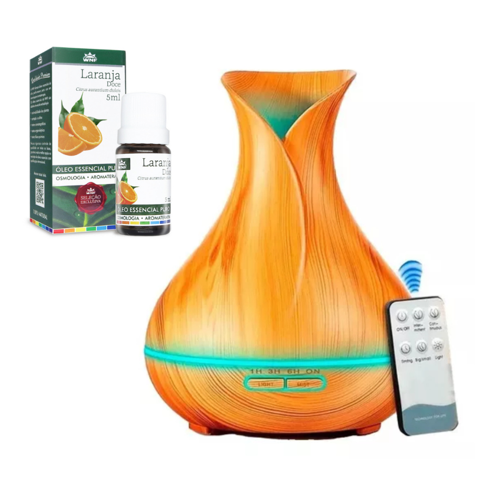Difusor De Ambiente + Óleo Essencial Laranja Calmante Natural