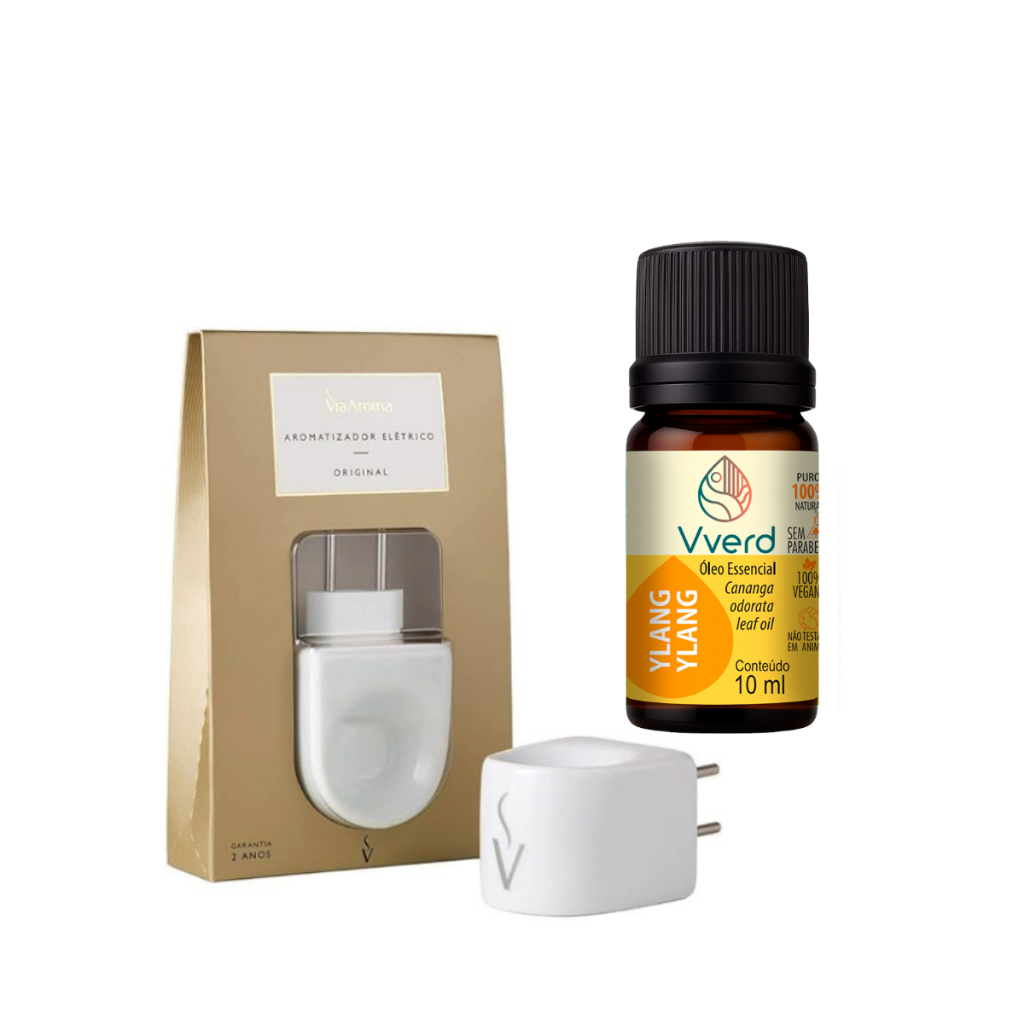 Kit Difusor Via Aroma + Óleo Essencial Ylang Ylang - Vverd