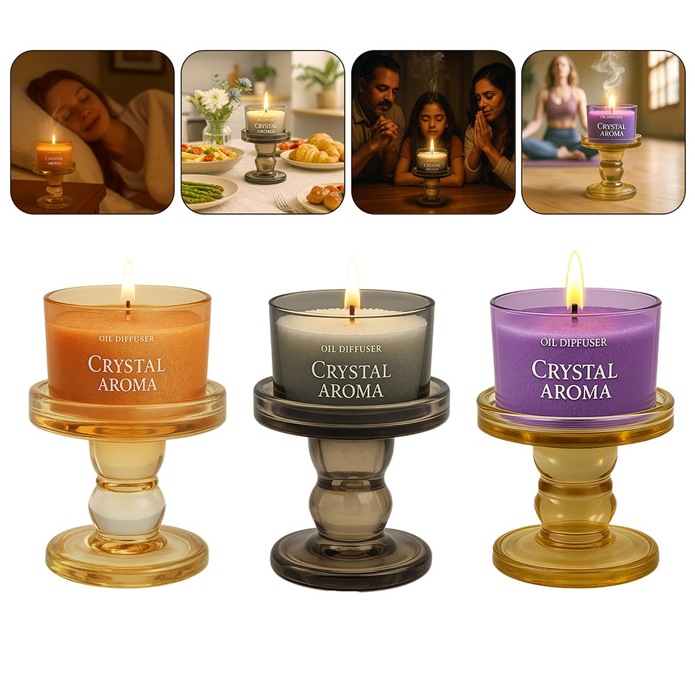 Kit Difusores de Vidro para Óleo Essencial e Vela – Decoração para Casa