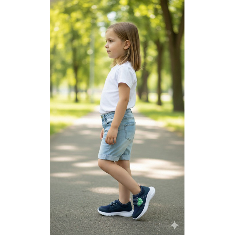 TÊNIS INFANTIL MENINA ESCOLAR- VESTE FACIL- TAM 22 23 25 26- azul marinho com rosa menina