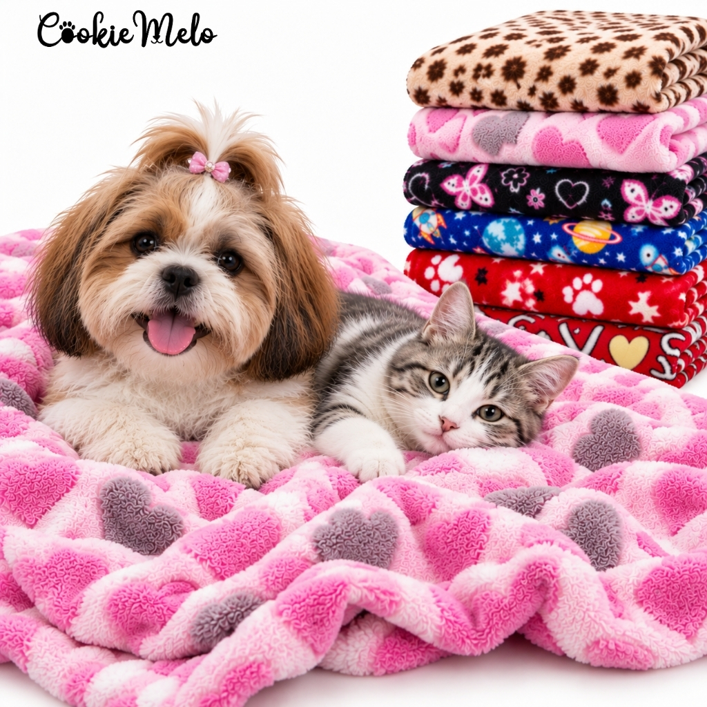 Kit 2 Manta Cobertor Pet Ultrasoft Termico Para Dias Frios 70x90 Antialergica Para Pet Criança