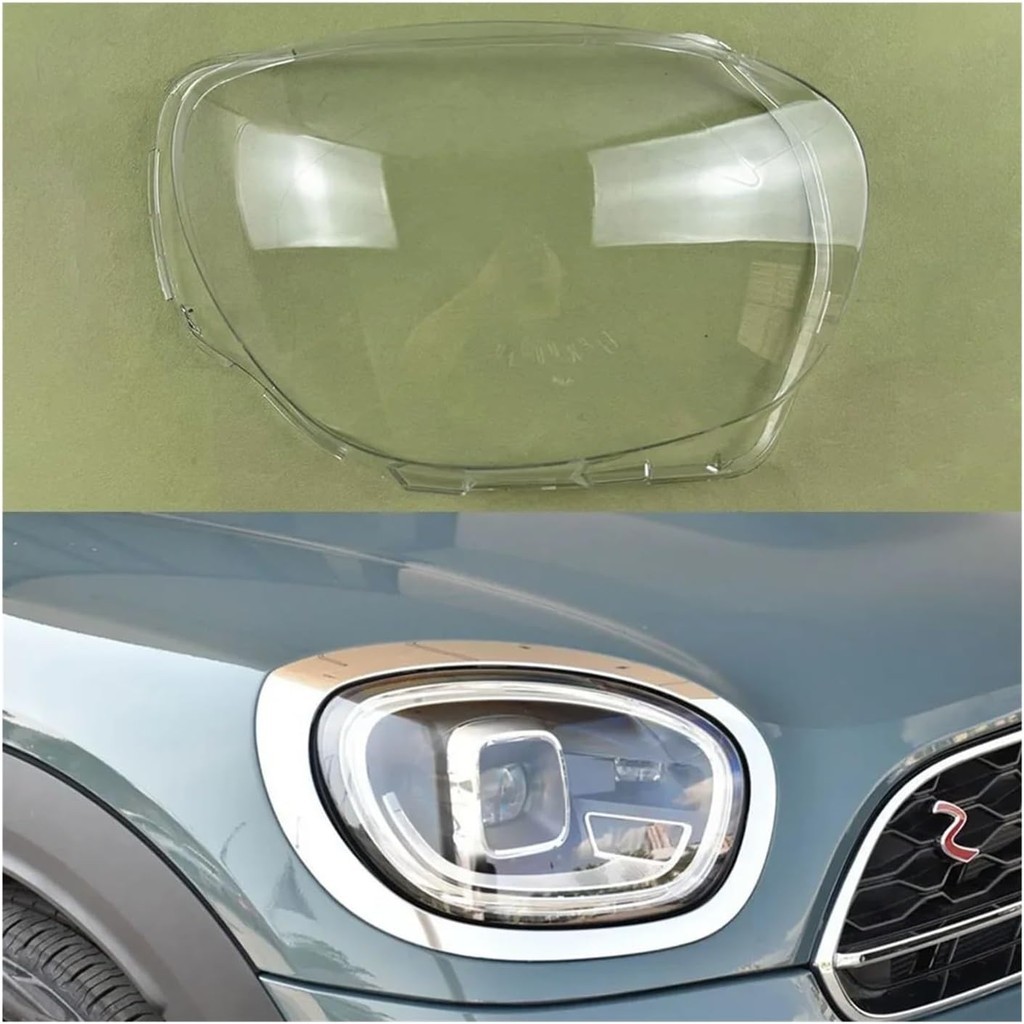 Compatível Para BMW MINI Countryman F60 2017-2023 Tampa Transparente Do Farol Abajur Concha Da Lâmpada Plexiglass Substi