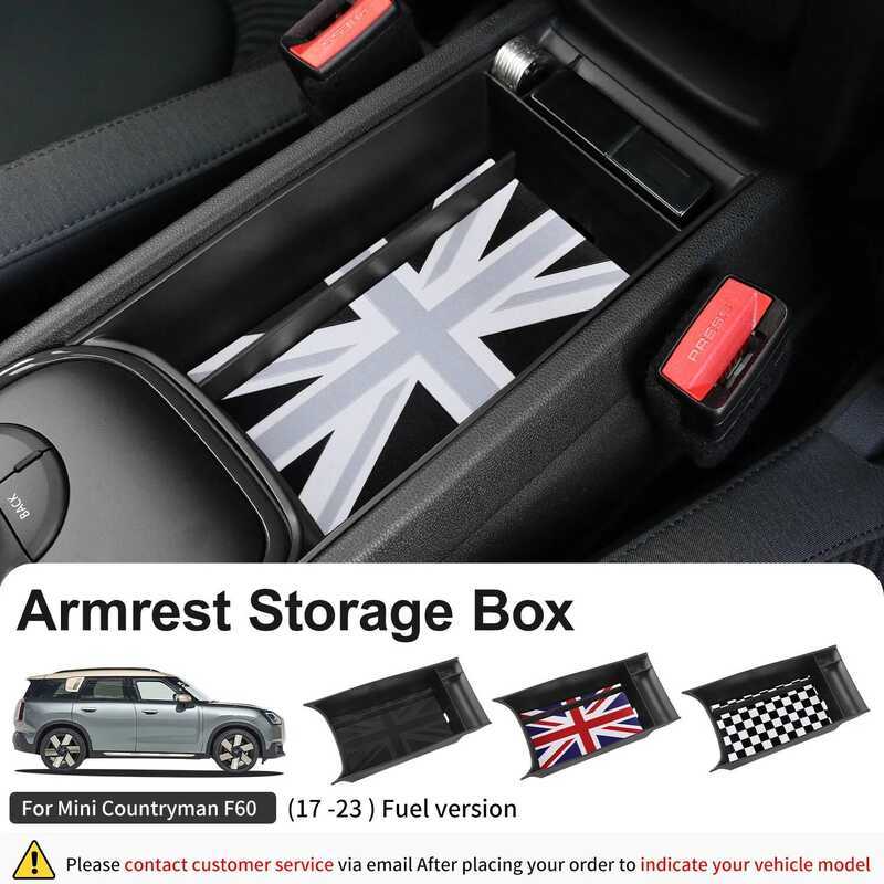 Para Mini Countryman F60 2017-2023 Versão Combustível Braço ABS Caixa De Armazenamento Controle Central Acessórios Do Ca