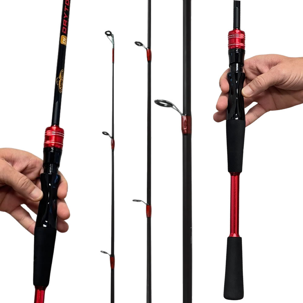 Vara De Molinete Daytona Red Carbon 1,60mt 20lb Makis
