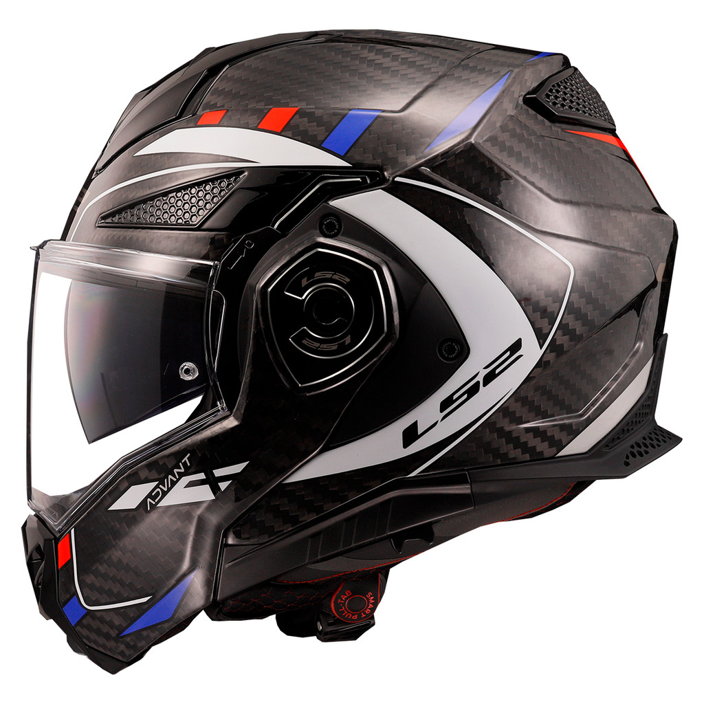 CAPACETE LS2 FF901 ADVANT X CARBON FUTURE WHT/BLUE/RED 56/S