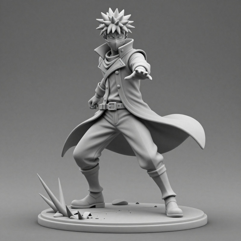 Inspirado em Overhaul (Kai Chisaki) – Estátua Anime em Resina