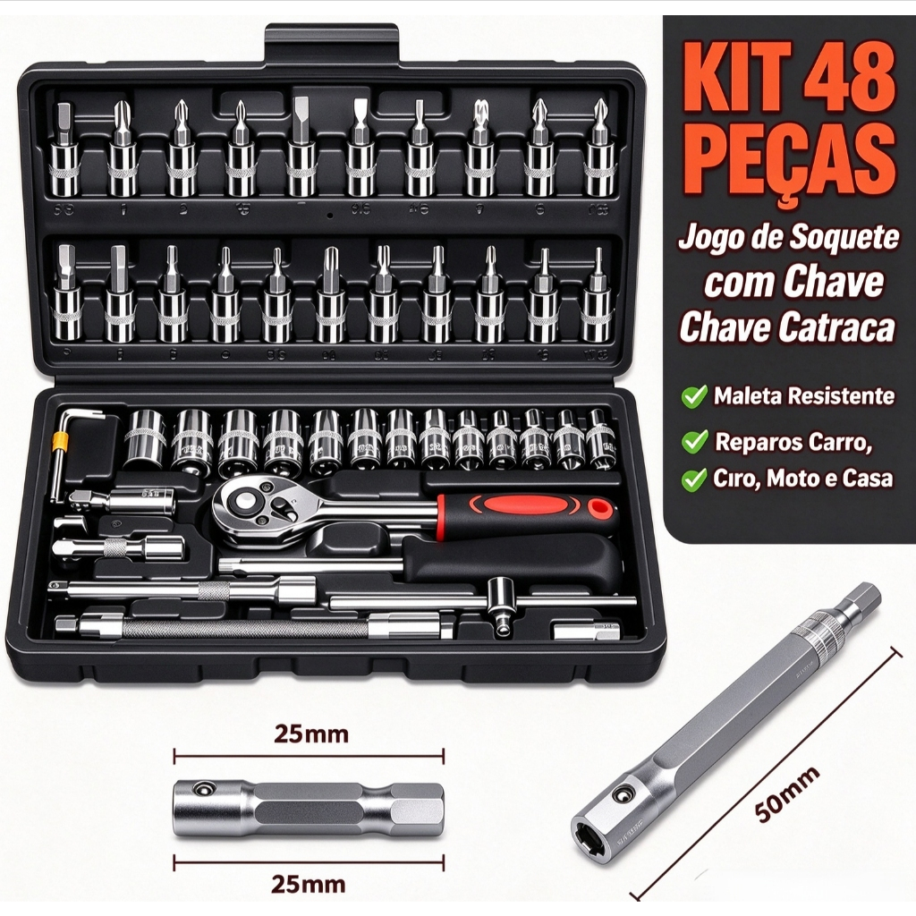 48-46-12-2 Pieces Ratchet Wrench Set Car Repair Tool Box / Wrench Sets