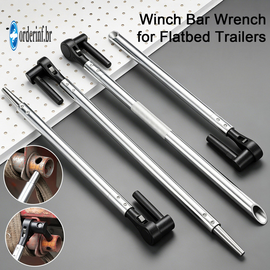 Winch Bar Wrench for Flatbed Trailers Handle for Professional Drivers Heavy-duty Ratchet Cargo Tensioner – Reversible