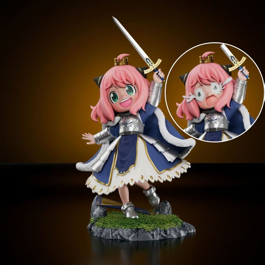 Arnia cos Seba Dual-Headed Spy Play House Fate Night Anime Modelo Periférico Chassis Decoração de Mesa