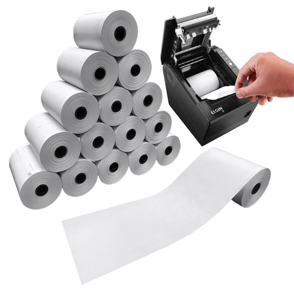 Bobina Térmica 57x16 57mm Pdv Cupom Fiscal Caixa c/ 60un Unidades Branca