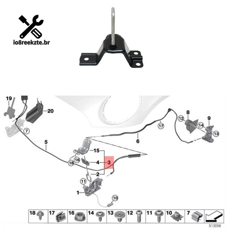 Para MINI COUNTRYMAN F60 Capô Dianteiro Segurança 51237441480
