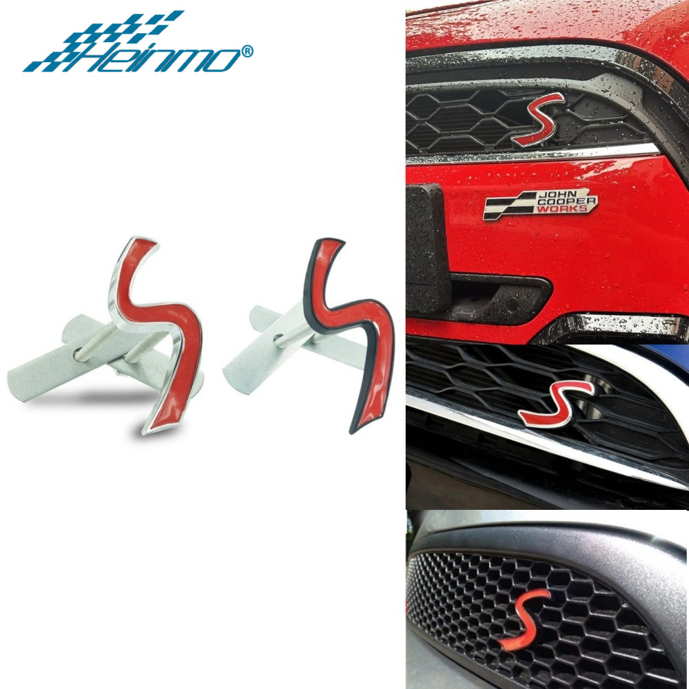 Para MINI R52 R53 R56 R57 F54 F60 COOPER S JCW Adesivos De Carro Countryman Metal Grade Dianteira Emblema Adesivo Automá