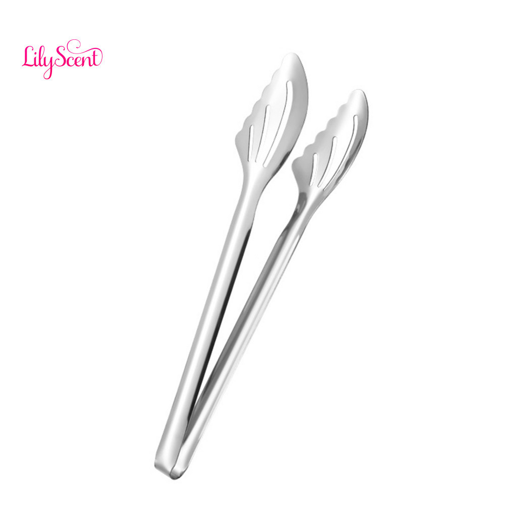 Hygienic Food Handling Tongs Stainless Steel Bbq Serving with Slotted Heads – Heat-resistant Rust-proof Kitchen Utensi